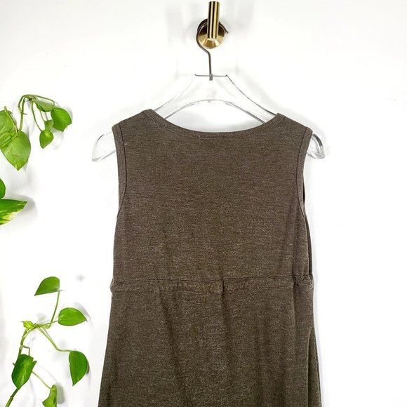 HARLOW Dress 100% Cotton‎ Olive Green Mini  SP SMALL PETITE Sleeveless Tie Waist - Picture 6 of 8